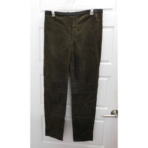Neiman‎ Marcus The Leather Collection Khaki Green Suede Pants X-Large